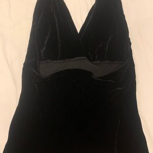 Black velvet halter top